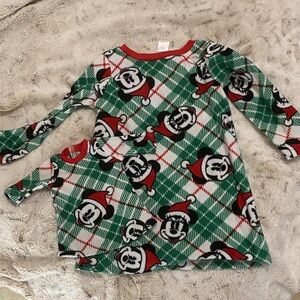 Disney Green and Red Mickey Mouse Kids Pajamas Nightgown